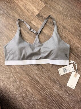 Good American Heather Gray Seamless Sports Bra